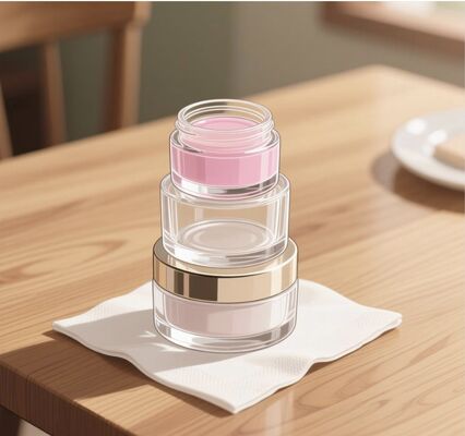Leakproof Glass Cosmetic Jars Ecofriendly Reusable Glass Cosmetic Jars Custom Logo Printing Option Suitable for Skincare